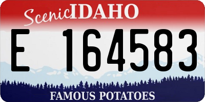 ID license plate E164583