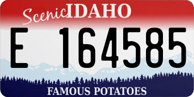 ID license plate E164585