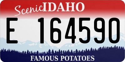 ID license plate E164590
