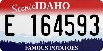ID license plate E164593