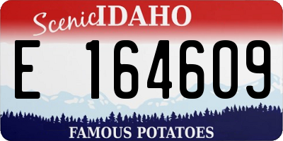 ID license plate E164609