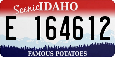 ID license plate E164612