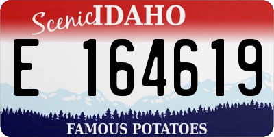 ID license plate E164619