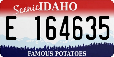 ID license plate E164635