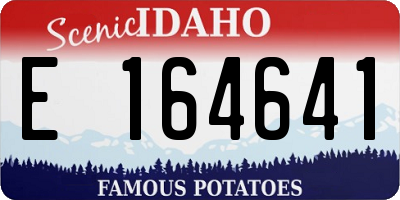 ID license plate E164641
