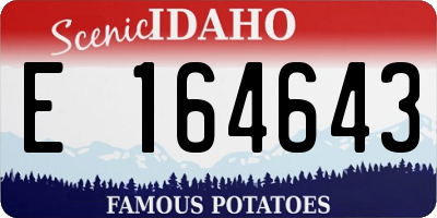 ID license plate E164643