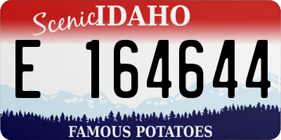 ID license plate E164644