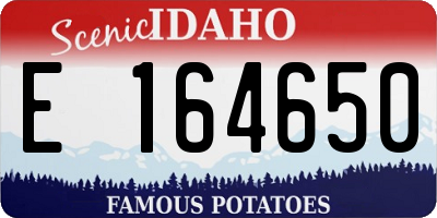 ID license plate E164650