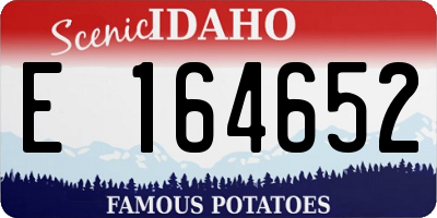 ID license plate E164652