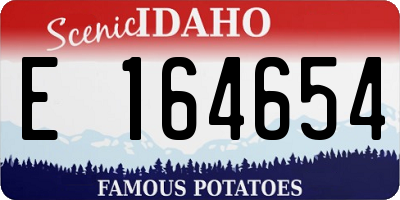 ID license plate E164654
