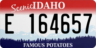 ID license plate E164657