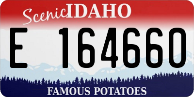 ID license plate E164660