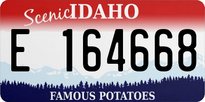 ID license plate E164668