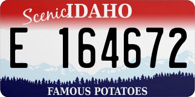 ID license plate E164672