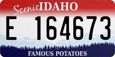 ID license plate E164673