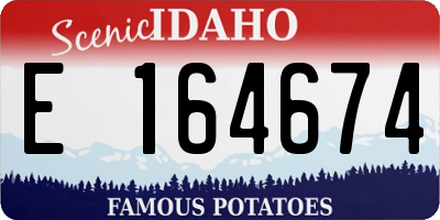 ID license plate E164674