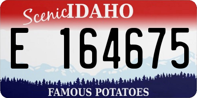 ID license plate E164675