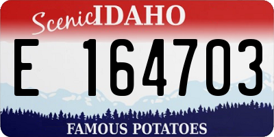 ID license plate E164703
