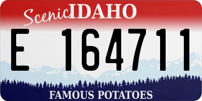 ID license plate E164711