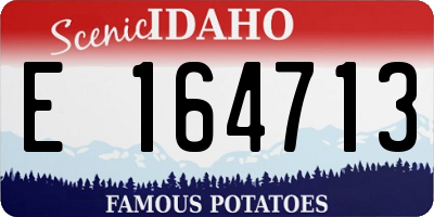 ID license plate E164713
