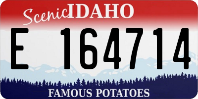 ID license plate E164714