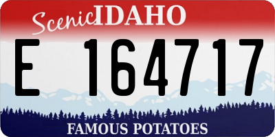ID license plate E164717