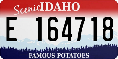 ID license plate E164718