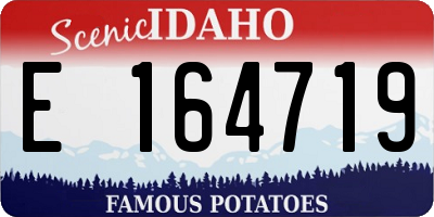 ID license plate E164719