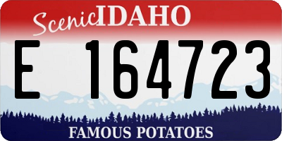 ID license plate E164723