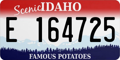 ID license plate E164725