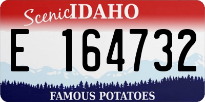 ID license plate E164732