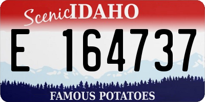 ID license plate E164737
