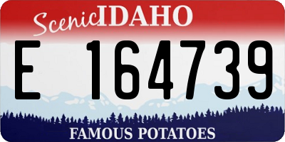 ID license plate E164739