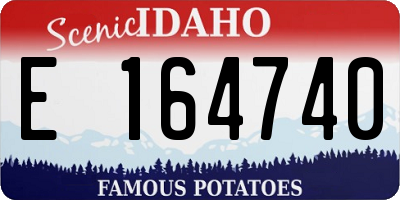 ID license plate E164740