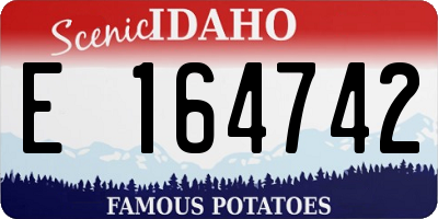 ID license plate E164742