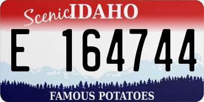 ID license plate E164744