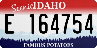 ID license plate E164754
