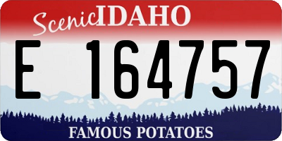 ID license plate E164757