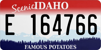 ID license plate E164766