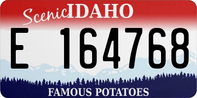 ID license plate E164768