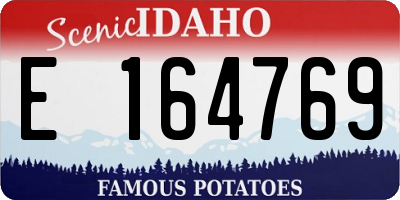 ID license plate E164769