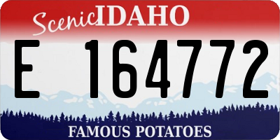ID license plate E164772
