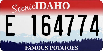 ID license plate E164774