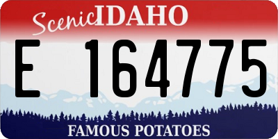 ID license plate E164775