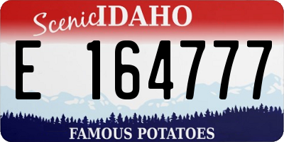 ID license plate E164777