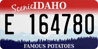 ID license plate E164780
