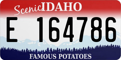 ID license plate E164786