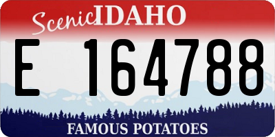 ID license plate E164788