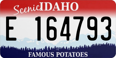 ID license plate E164793
