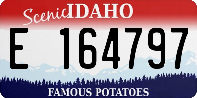 ID license plate E164797